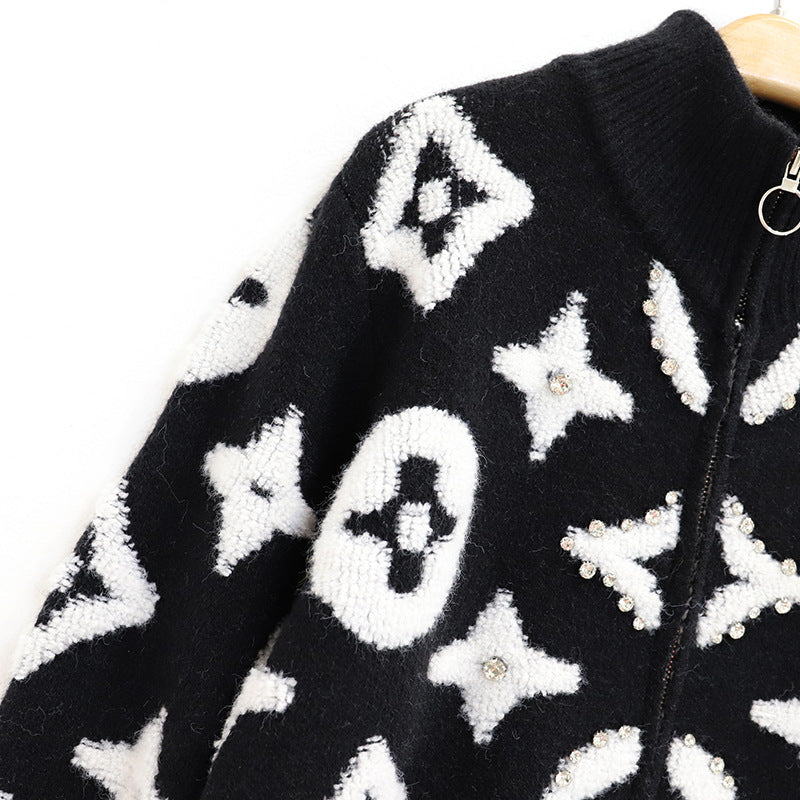 Fashion Embroidered Knit Jacket 1025090208