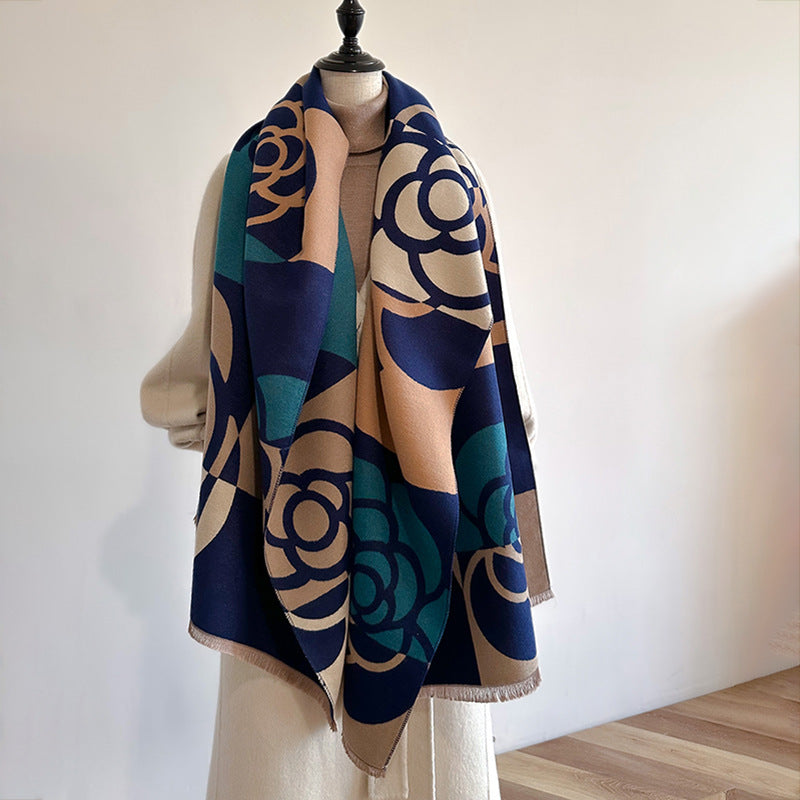 Thickened versatile long scarf double-sided shawl 1025082213