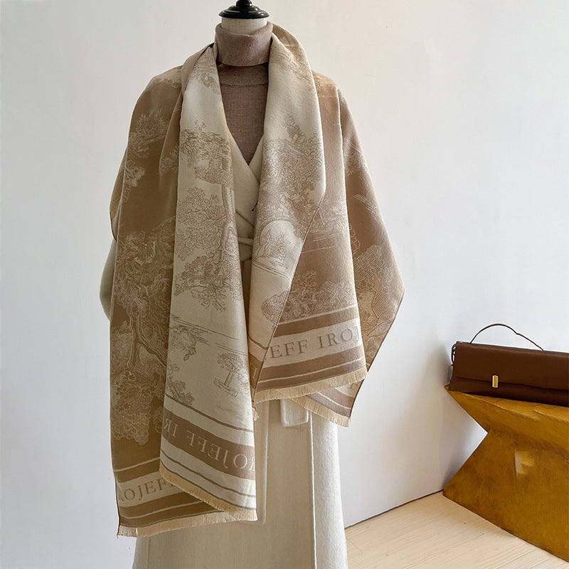 New thick jacquard scarf 1025082218