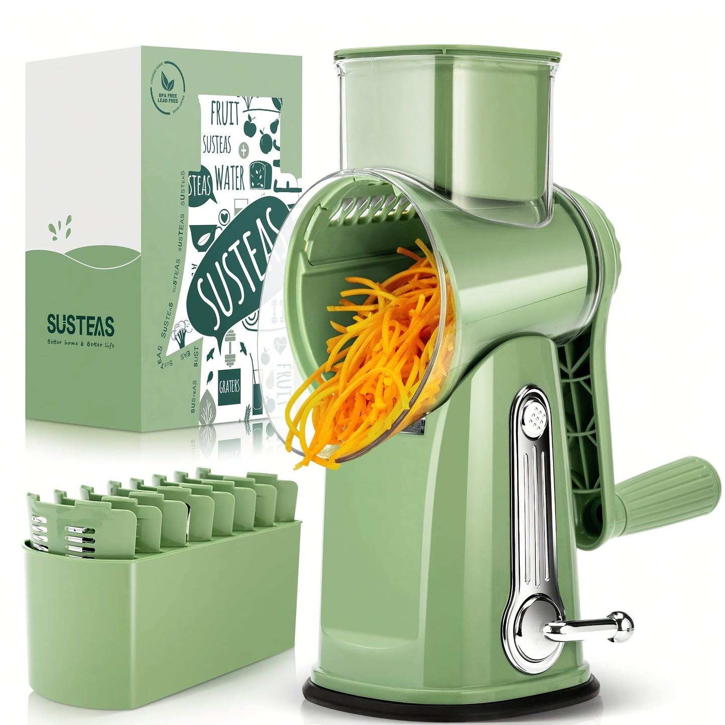 Hand-held Rotary Cheese Grinder|Vegetable Chopper, Non-Electric Tool