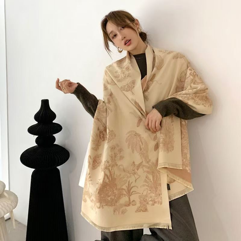 Versatile fashion double-sided warm scarf 1025082209