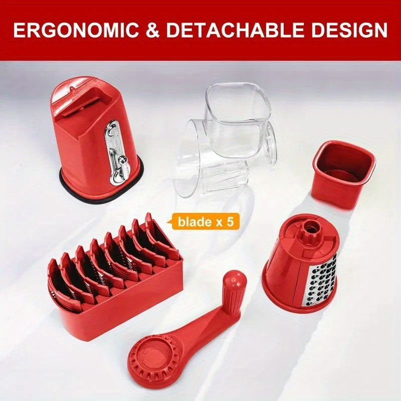Hand-held Rotary Cheese Grinder|Vegetable Chopper, Non-Electric Tool