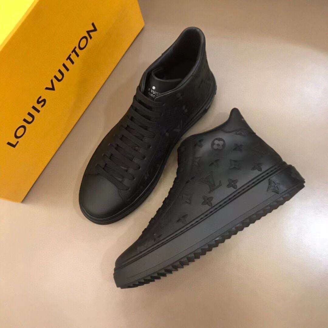 HIGHT-TOP BLACK MONOGRAM LUXEMBOURG SNEAKER
