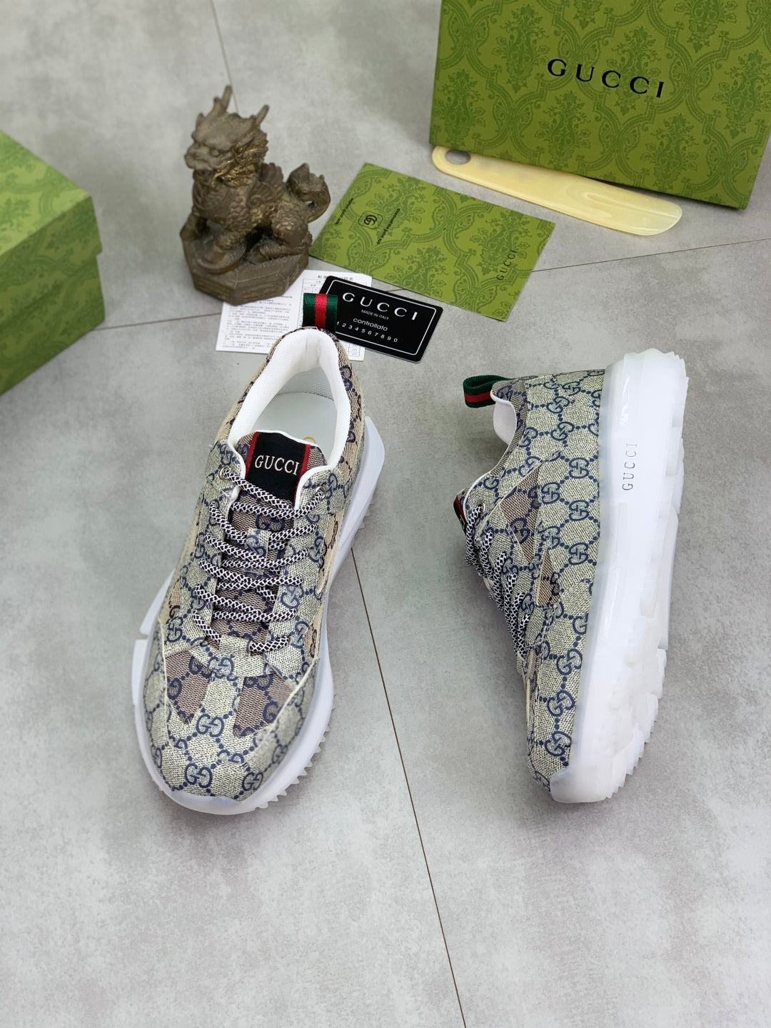 GG men's casual sneakers with print 0725062701