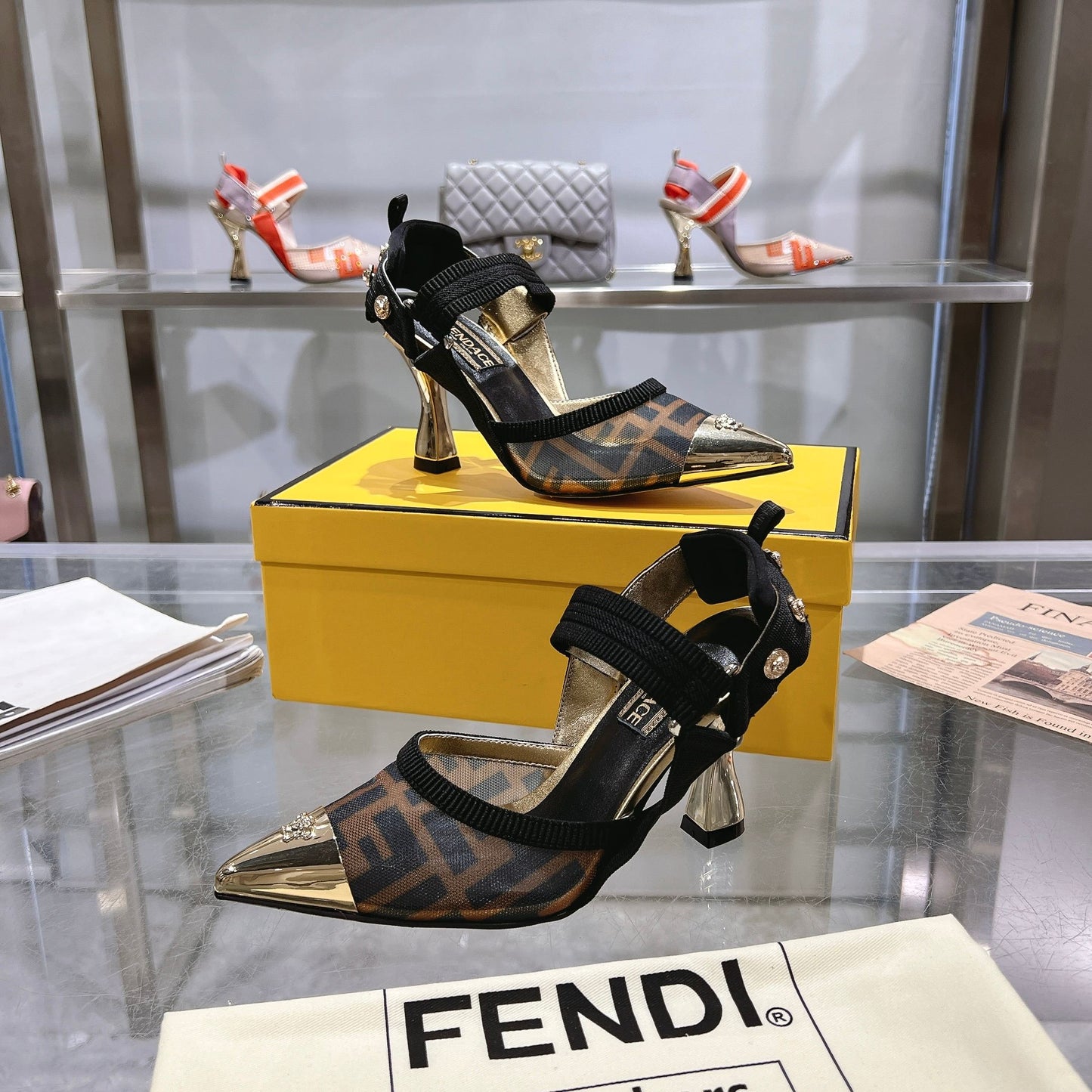 FD fashion printed pointed high heels 0725031801