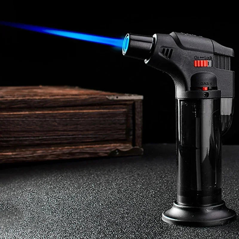 Gas Lighter Windproof BBQ Kitchen Cooking High Capacity Torch Turbine Lighter Spray Gun Jewelry Metal Welding Men's Gifts
