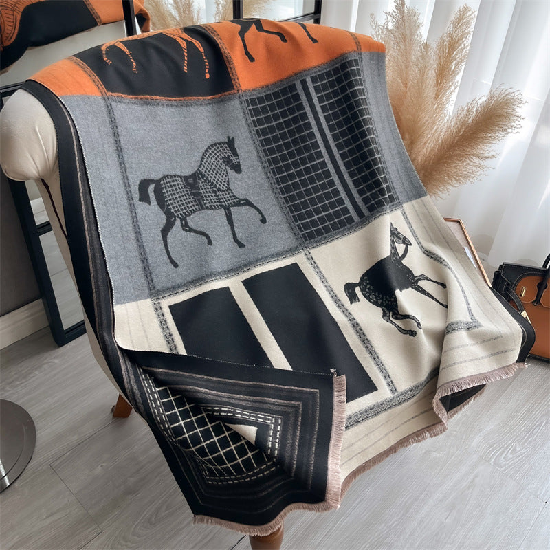New thick jacquard scarf 1025082219