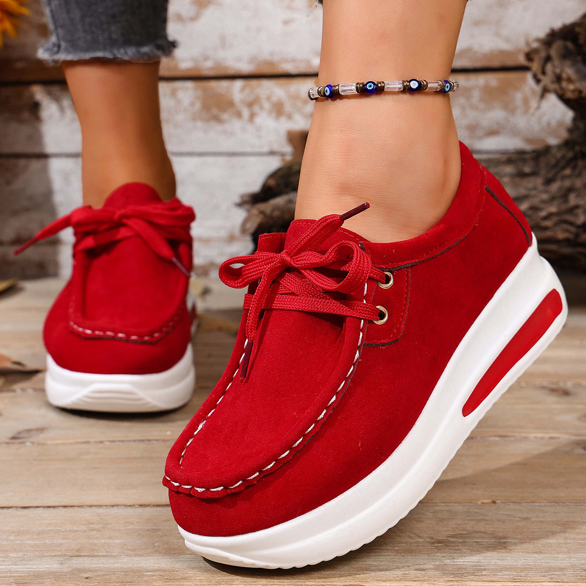 Casual Chunky-Heeled Flats 1025082910