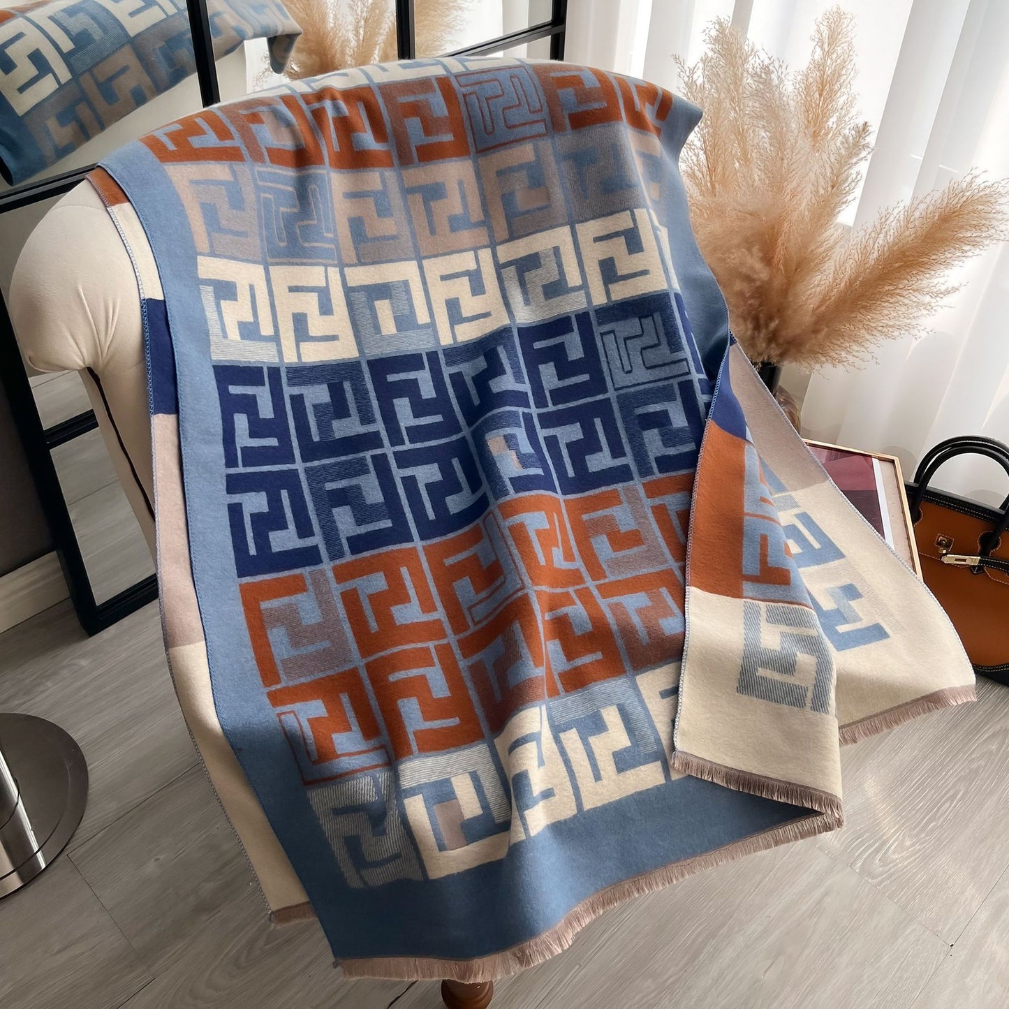 Thickened versatile long scarf double-sided shawl 1025082212