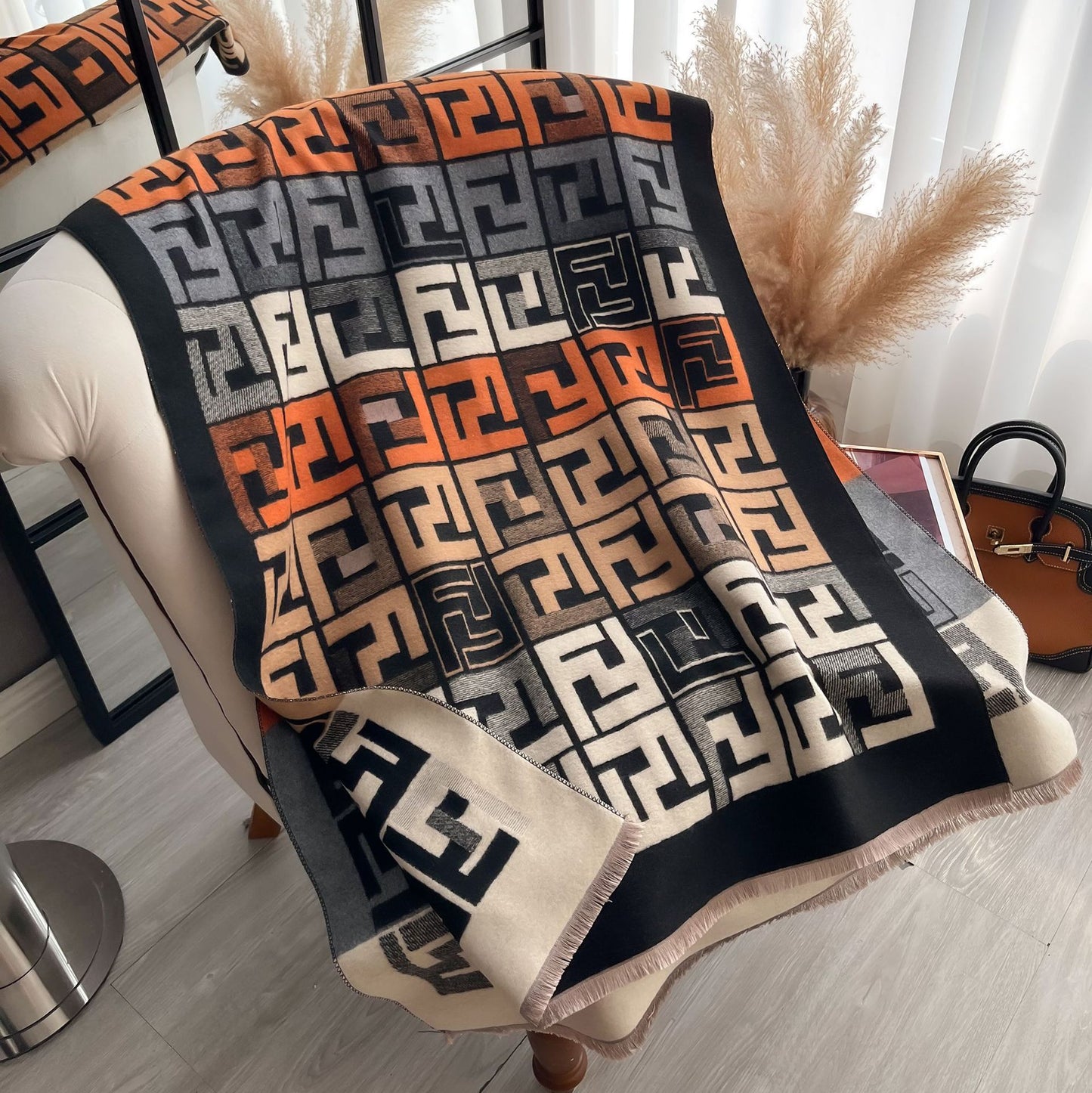 Thickened versatile long scarf double-sided shawl 1025082212
