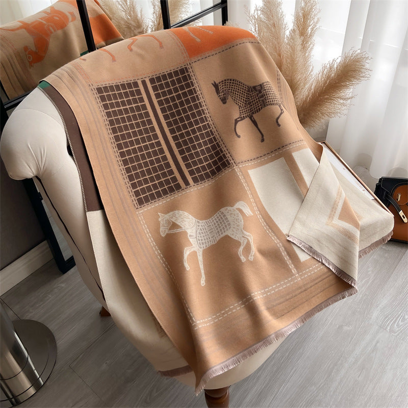 New thick jacquard scarf 1025082219