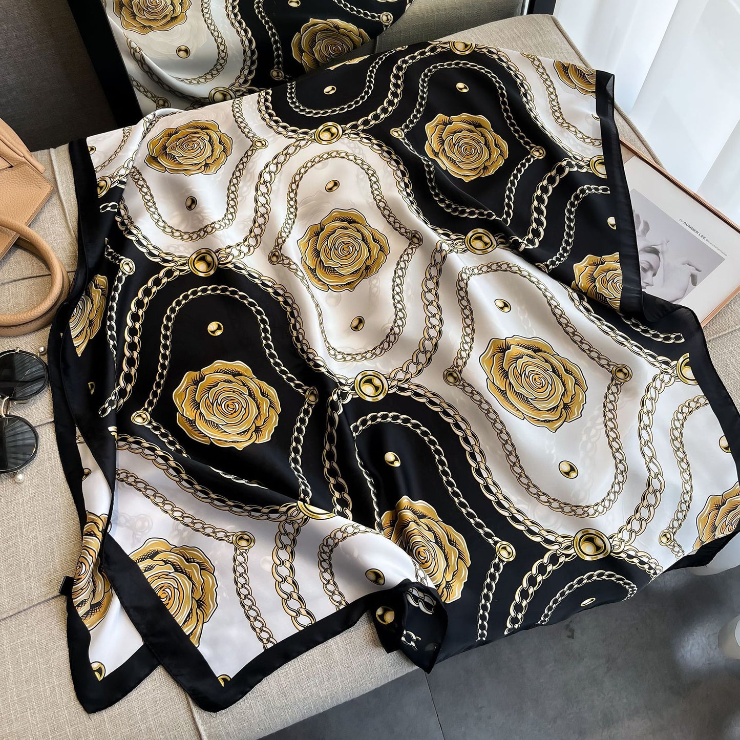 Fashion and versatile long silk scarf 1025082216