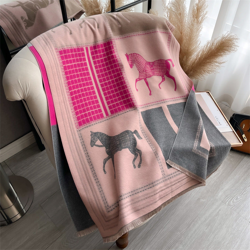 New thick jacquard scarf 1025082219