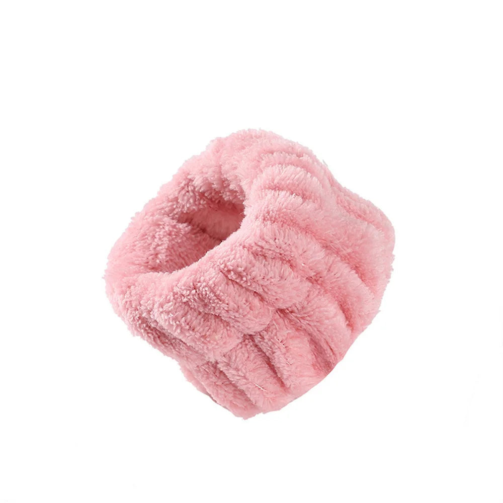 Solid color ultra-fine fiber water absorbing hair accessory headscarf, handmade makeup