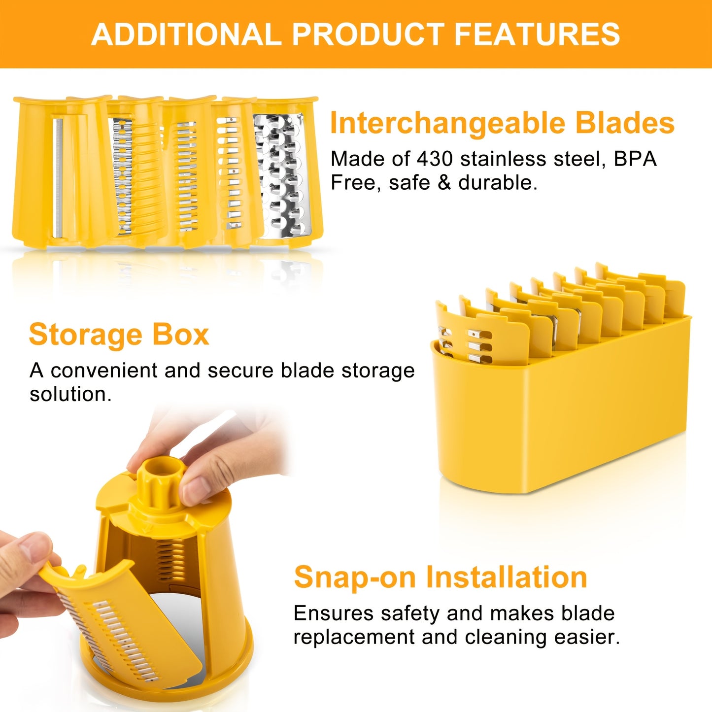 Hand-held Rotary Cheese Grinder|Vegetable Chopper, Non-Electric Tool