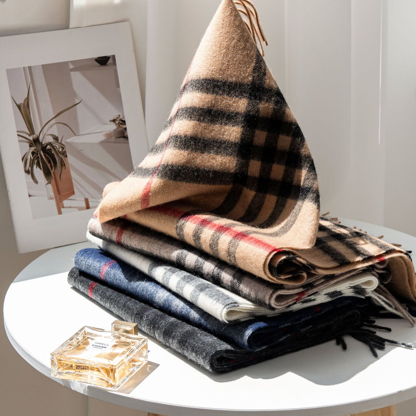 Versatile Women's British Plaid Scarf 1025090228
