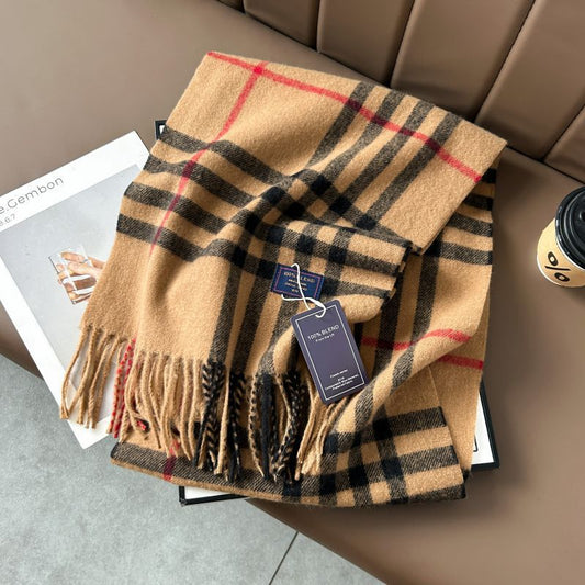 Classic checkered print high-end scarf 1025082215