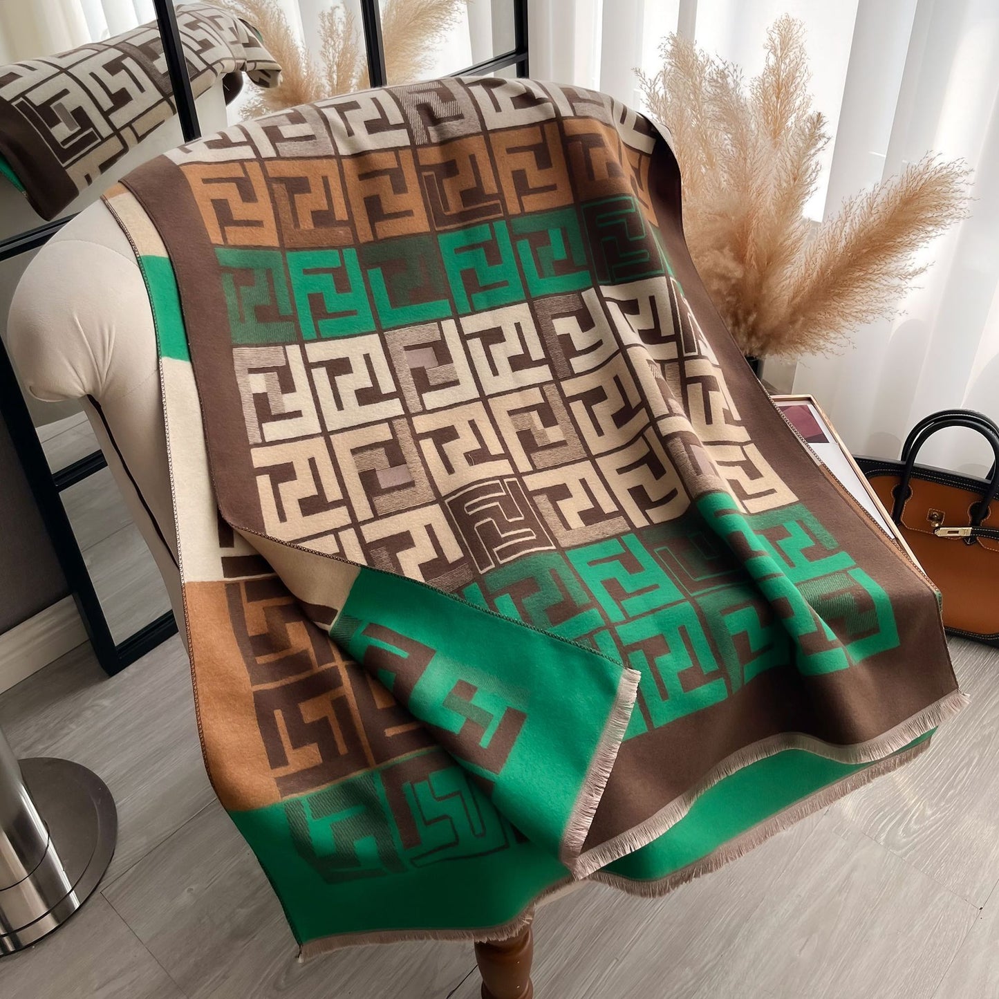 Thickened versatile long scarf double-sided shawl 1025082212