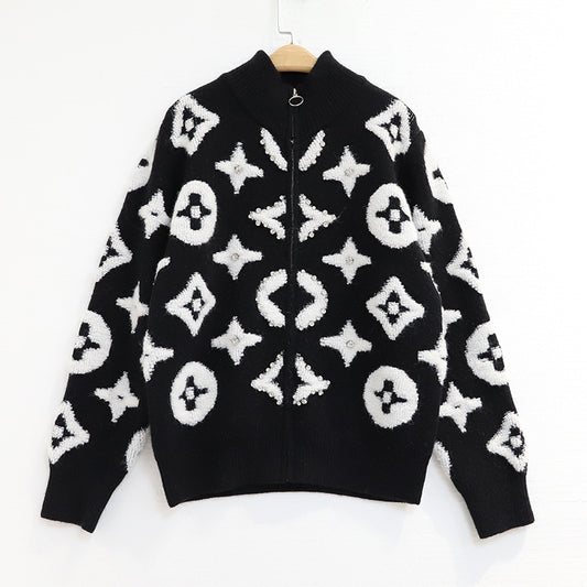 Fashion Embroidered Knit Jacket 1025090208