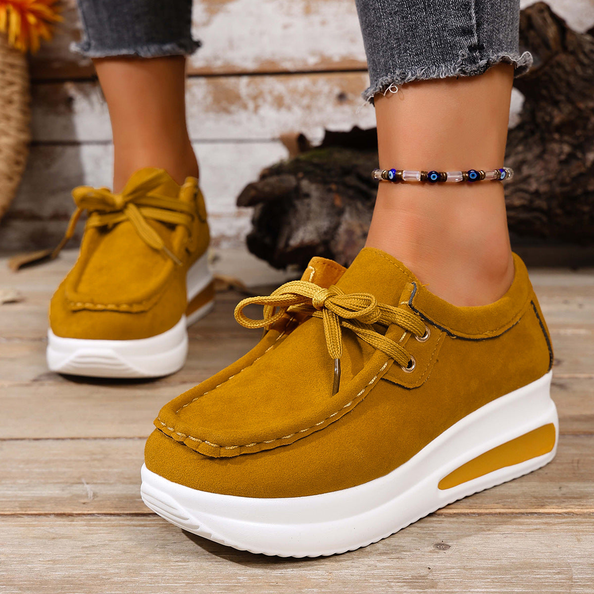 Casual Chunky-Heeled Flats 1025082910