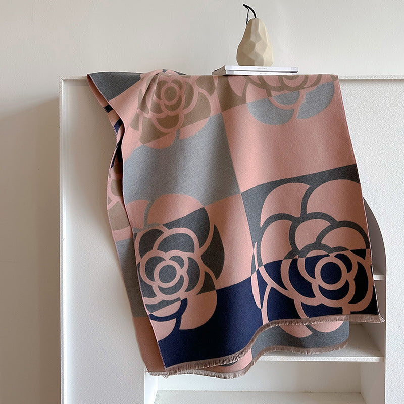 Thickened versatile long scarf double-sided shawl 1025082213